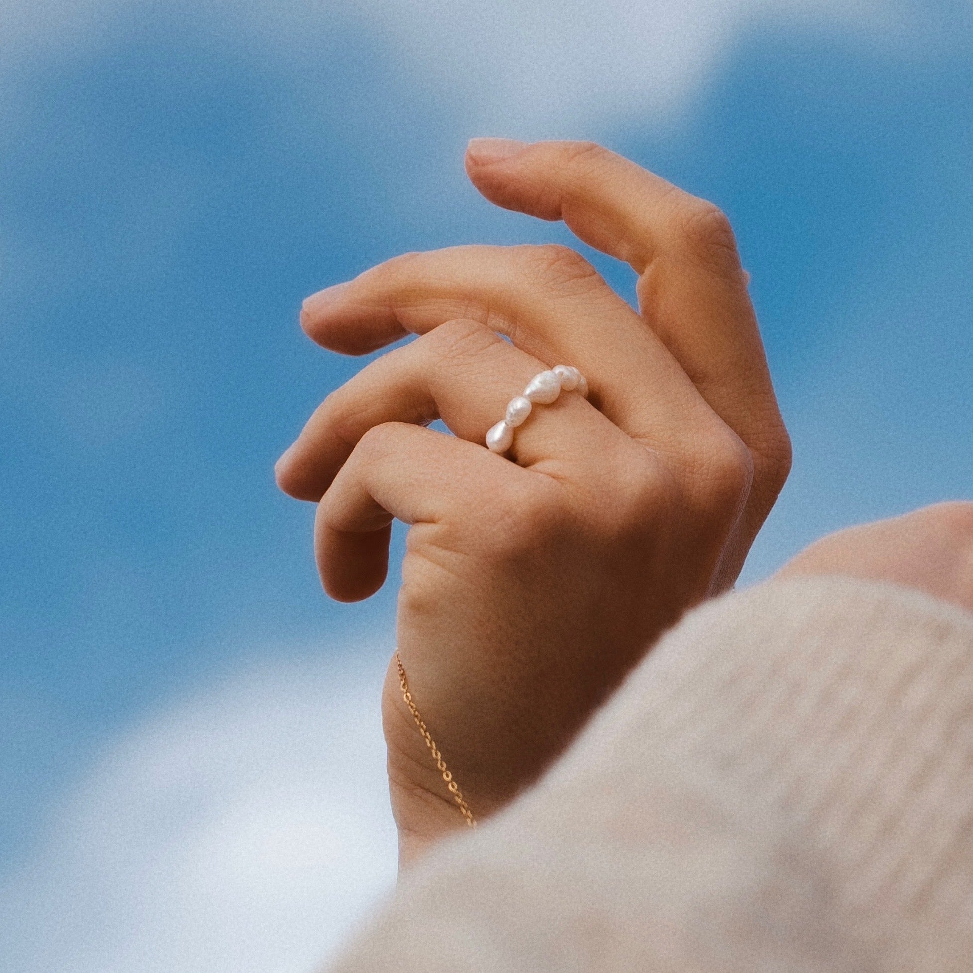 Bague élastique Perle